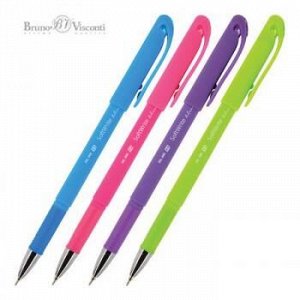 Ручка шариковая масляная 0.5мм "SoftWrite.SPECIAL" синяя (4 цвета корпуса) 20-0090 Bruno Visconti {Китай}