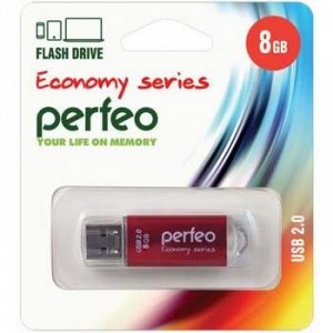 USB-флеш-накопитель PERFEO  8GB E01 Red economy series Perfeo {Китай}