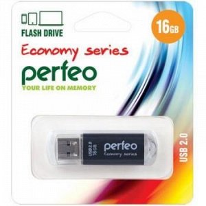 USB-флеш-накопитель PERFEO 16GB E01 Black economy series Perfeo {Китай}
