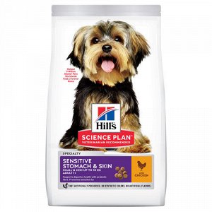 Hill's SP Canine Adult S&M д/соб декор.пород Деликат Курица 1,5кг 10516T (1/6)