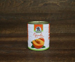 Персики в сиропе 850мл/12, жб/б, Бегемот