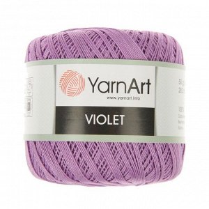 Пряжа "Violet" 100% хлопок 282м/50гр (6309 ярко-сиреневый)