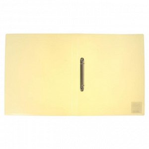 Папка на 2 кольцах А4 Calligrata, 18мм, 500мкм, желтая ваниль