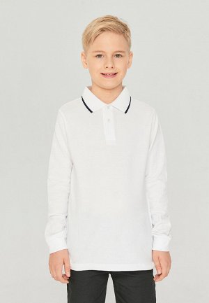 Сорочка-поло верхняя детская для мальчиков Faux-Inf base белый