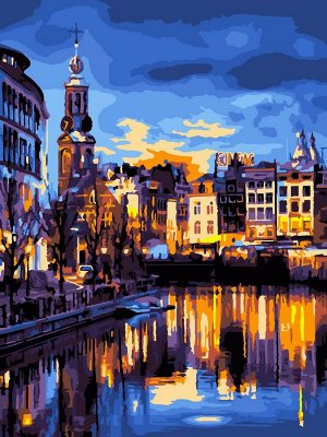 Набор для творчества LORI Картина по номерам "Канал в Амстердаме"26