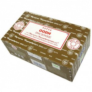 SATYA прямоуг. благовония Oodh Уд 15гр. блок 12шт.