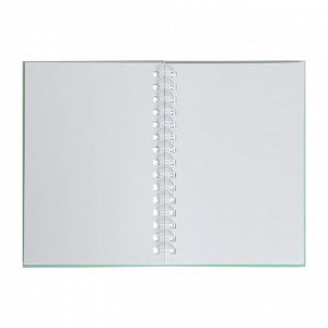 Скетчбук А5, 60 листов на гребне "Всем мир", твёрдая обложка, ламинация Soft-Touch, блок 120 г/м2