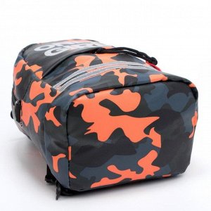 Рюкзак, отдел на молнии, наружный карман, цвет чёрный/оранжевый