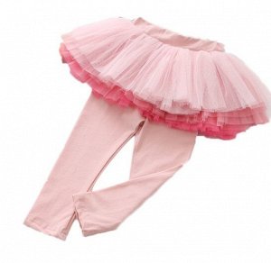 Детские леггенсы-юбка, цвет розовый