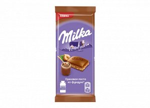 Шоколад Милка мол. с орех.пас фунд/дробл фунд 85г