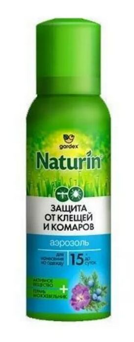 GARDEX® NATURIN® Аэрозоль от комаров и клещей на одежду, 100 мл