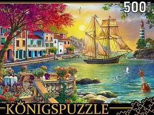 Пазлы Konigspuzzle Парусник у набережной 500 элементов33