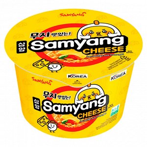 Лапша пшеничная Samyang ЧИЗ БИГ БОУЛ, со вкусом сыра, чашка 105 гр. Ю.Корея (CHEESE BIG BOWL)