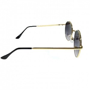 Стильные женские очки Omnia вайфареры с овальными линзами и золотистой оправой.