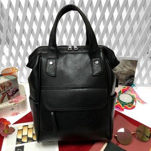 Городской сумка Efetto цвета чёрного классического дизайна.