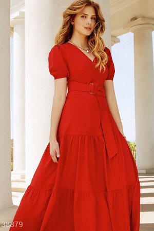 Gepur Красное платье с объемной юбкой