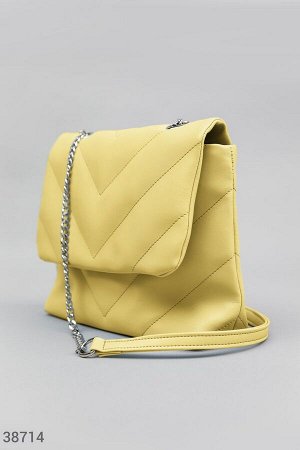 Стеганая сумка желтого оттенка