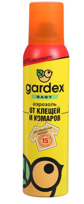 GARDEX® Baby Аэрозоль от клещей и  комаров на одежду Maxi 150 мл