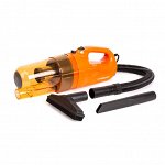 Пылесос автомобильный &quot;Агрессор&quot;, 12V, cyclonic action, мощность 100W, пылесборник 500 мл, 4 м шнур, 3 насадки (щетка, щелевая, гибкий шланг), моющийся фильтр из нержавеющей стали