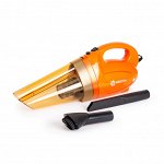 Пылесос автомобильный &quot;Агрессор&quot;,  12V, cyclonic action, мощность 100W, пылесборник 600 мл, 4 м шнур, 2 насадки (щетка с поворотом на 360, щелевая), моющийся фильтр