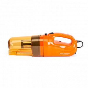 Пылесос автомобильный "Агрессор", 12V, cyclonic action, мощность 100W, пылесборник 500 мл, 4 м шнур, 3 насадки (щетка, щелевая, гибкий шланг), моющийся фильтр из нержавеющей стали