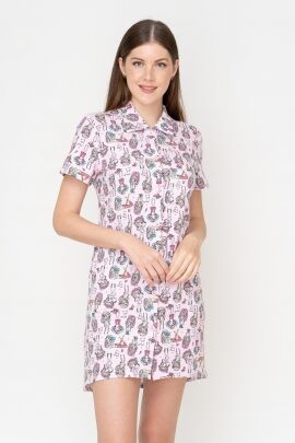 Платье-рубашка жен.арт.920/1-2,розовая