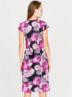 Платье жен.арт.226-1,черно-фиолетовое