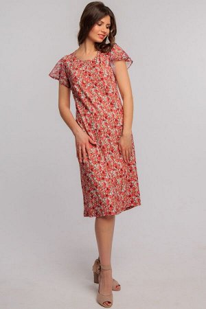 Платье жен.арт.871-1,красно-белое