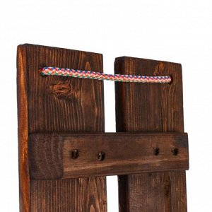 Кресло подвесное, деревянное, брашированное, состаренное, 60х22см