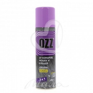 OZZ-Аэрозоль 3 в 1 от комаров, мошек и клещей, 150мл