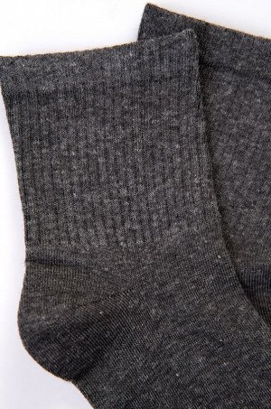 Однотонные носки спортивные с резинкой в размере: 29-31 (43-46), цвет антрацит