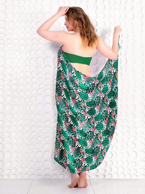 VisAVis Легкое пляжное платье-саронг из принтованного вискозного полотна