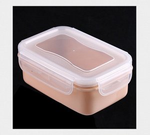 Герметичный мини-контейнер для хранения продуктов питания, прямоугольный, цвет розовый