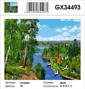 Картина по номерам на подрамнике GX34493