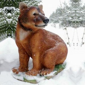 Скульптура-фигура для сада из полистоуна "Медведь большой" 4