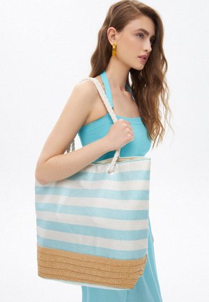 Faberlic Пляжная сумка, цвет бело-голубой