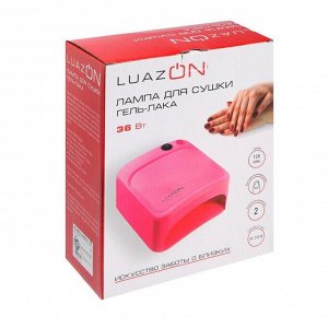 Лампа для гель-лака LuazON LUF-10, UV, 36 Вт, 3 диода, таймер 120 с, 220 В, белая