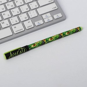 Ручка с колпачком и нанесением soft-touch "Avocato"