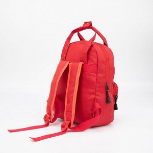 Рюкзак-сумка, отдел на молнии, наружный карман, цвет красный, «Единорог»