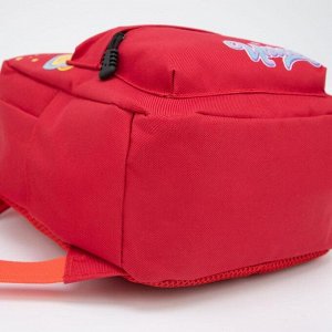 Рюкзак дет Единорог  L-116, 18*10*26, отд на молн, 3 н/карм, дыш спинка, красный