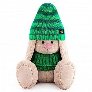 Мягкая игрушка «Зайка Ми в зеленой шапке и снуде», 18 см