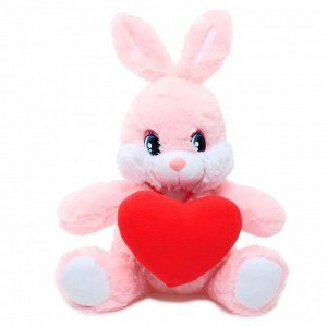Мягкая игрушка «Заяц Лорик с красным сердцем», 40 см