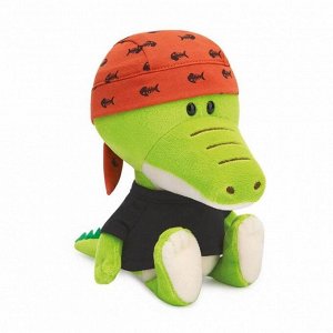 Мягкая игрушка «Крокодильчик Кики в черной футболке и бандане», 15 см