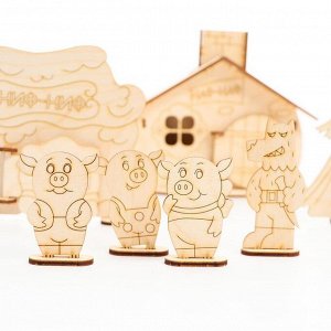 Кукольный театр деревянный «Три поросёнка»