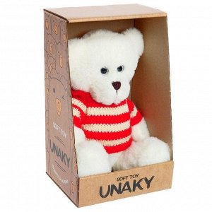 Мягкая игрушка «Медвежонок Кавьяр в свитере «, 18 см