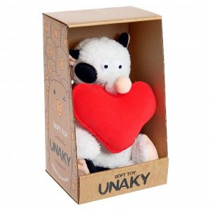 Мягкая игрушка «Котик Барсик с красным сердцем», 20 см