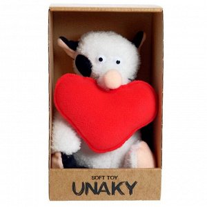 Мягкая игрушка «Котик Барсик с красным сердцем», 20 см