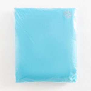 Простыня на резинке Этель 160*200*25 см, цв. голубой, 100% хлопок, мако-сатин, 128 г/м²