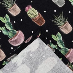 Полотенце Этель Succulents 40х73см, 100% хлопок, саржа 190 г/м2