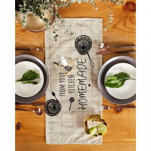 Дорожка на стол Этель Homemade 30?70 см, 100% хлопок, саржа 190 г/м?, бежевая